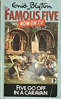 englisches Buchcover: "Five go off in a caravan" (E)